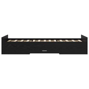 Bettgestell mit Stauraum Schwarze Eiche 80 x 200 cm