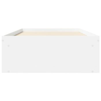 Bettgestell mit Stauraum Weiß 80 x 200 cm Holzwerkstoff