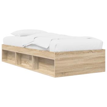 Bettgestell mit Stauraum Sonoma-Eiche 80 x 200 cm Holzwerkstoff