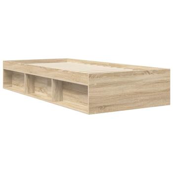 Bettgestell mit Stauraum Sonoma-Eiche 80 x 200 cm Holzwerkstoff