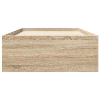 Bettgestell mit Stauraum Sonoma-Eiche 80 x 200 cm Holzwerkstoff