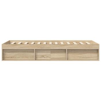 Bettgestell mit Stauraum Sonoma-Eiche 80 x 200 cm Holzwerkstoff
