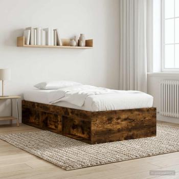 ARDEBO.de - Bettgestell mit Stauraum Geräucherte Eiche 80 x 200 cm