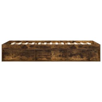 Bettgestell mit Stauraum Geräucherte Eiche 80 x 200 cm