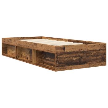 Bettgestell mit Stauraum Altholz 80 x 200 cm Holzwerkstoff