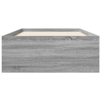 Bettgestell mit Stauraum Grau Sonoma 80 x 200 cm Holzwerkstoff