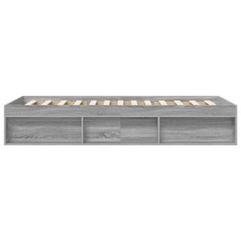 Bettgestell mit Stauraum Grau Sonoma 80 x 200 cm Holzwerkstoff