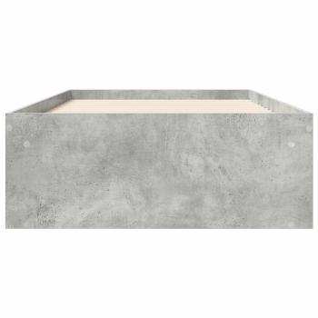 Bettgestell mit Stauraum Betongrau 80 x 200 cm Holzwerkstoff