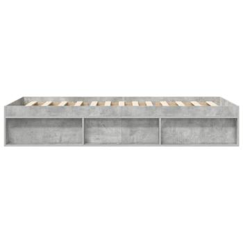 Bettgestell mit Stauraum Betongrau 80 x 200 cm Holzwerkstoff