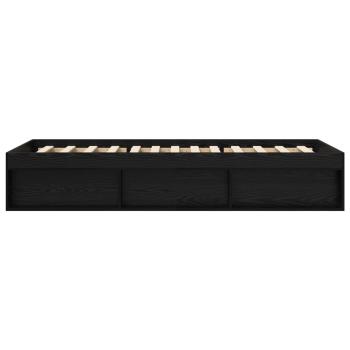 Bettgestell mit Stauraum mit Regal Schwarze Eiche 80 x 200 cm