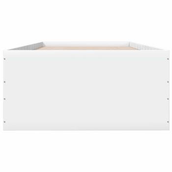 Bodenbettgestell Weiß 80 x 200 cm Holzwerkstoff