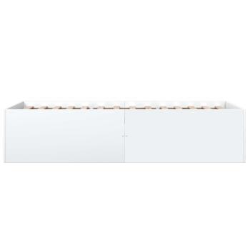 Bodenbettgestell Weiß 80 x 200 cm Holzwerkstoff