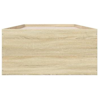 Bodenbettgestell Sonoma-Eiche 80 x 200 cm Holzwerkstoff