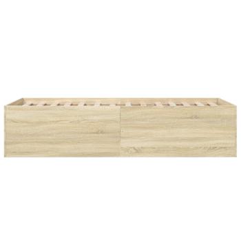 Bodenbettgestell Sonoma-Eiche 80 x 200 cm Holzwerkstoff