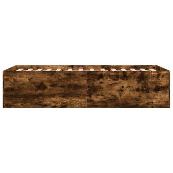 Bodenbettgestell Geräucherte Eiche 80 x 200 cm Holzwerkstoff