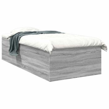 Bodenbettgestell Grau Sonoma 80 x 200 cm Holzwerkstoff