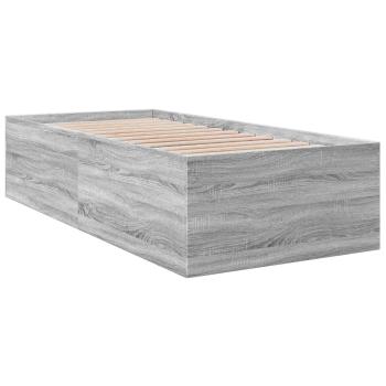 Bodenbettgestell Grau Sonoma 80 x 200 cm Holzwerkstoff