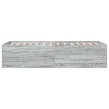 Bodenbettgestell Betongrau 80 x 200 cm Holzwerkstoff
