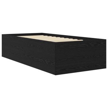 Bodenbettgestell Schwarze Eiche 80 x 200 cm Holzwerkstoff