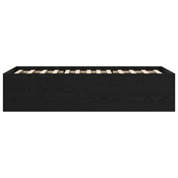 Bodenbettgestell Schwarze Eiche 80 x 200 cm Holzwerkstoff
