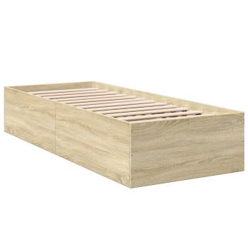 Bodenbettgestell Sonoma-Eiche 80 x 200 cm Holzwerkstoff