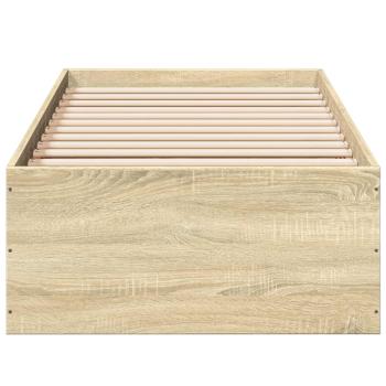 Bodenbettgestell Sonoma-Eiche 80 x 200 cm Holzwerkstoff