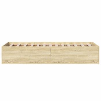 Bodenbettgestell Sonoma-Eiche 80 x 200 cm Holzwerkstoff