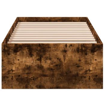 Bodenbettgestell Geräucherte Eiche 80 x 200 cm Holzwerkstoff
