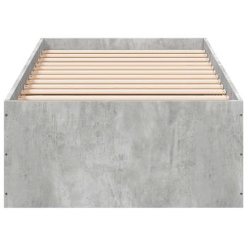 Bodenbettgestell Betongrau 80 x 200 cm Holzwerkstoff