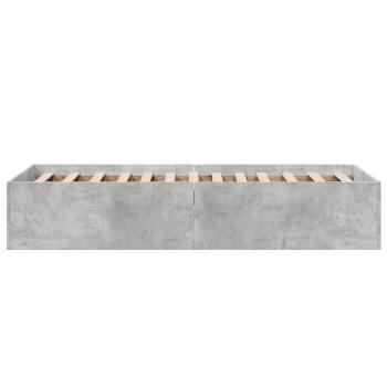Bodenbettgestell Betongrau 80 x 200 cm Holzwerkstoff