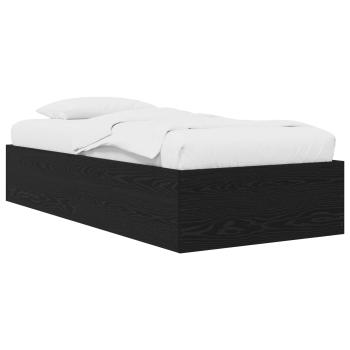 Bodenbettgestell Schwarze Eiche 80 x 200 cm Holzwerkstoff