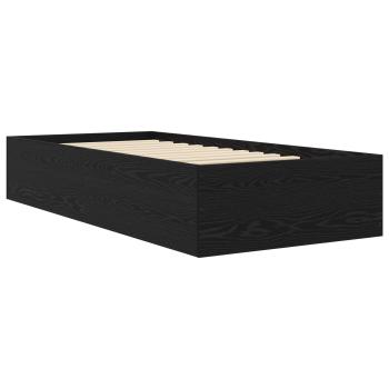 Bodenbettgestell Schwarze Eiche 80 x 200 cm Holzwerkstoff