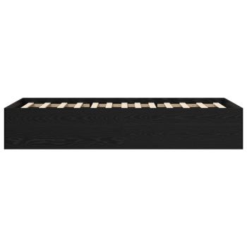 Bodenbettgestell Schwarze Eiche 80 x 200 cm Holzwerkstoff