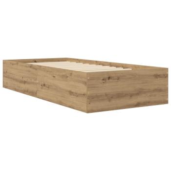 Bodenbettgestell Kunsthandwerk Eiche 80 x 200 cm Holzwerkstoff