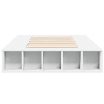Bettgestell mit Stauraum Weiß 80 x 200 cm Holzwerkstoff