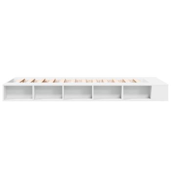 Bettgestell mit Stauraum Weiß 80 x 200 cm Holzwerkstoff