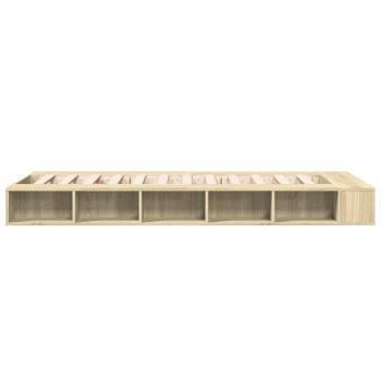 Bettgestell mit Stauraum Sonoma-Eiche 80 x 200 cm Holzwerkstoff