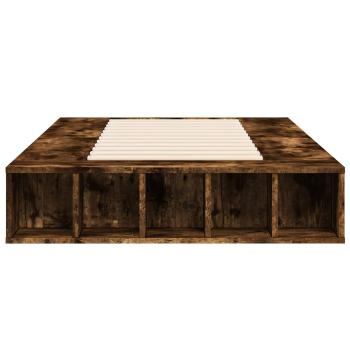 Bettgestell mit Stauraum Geräucherte Eiche 80 x 200 cm