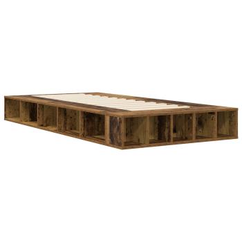 Bettgestell mit Stauraum Altholz 80 x 200 cm Holzwerkstoff