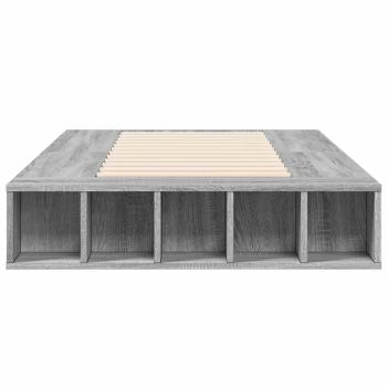 Bettgestell mit Stauraum Grau Sonoma 80 x 200 cm Holzwerkstoff