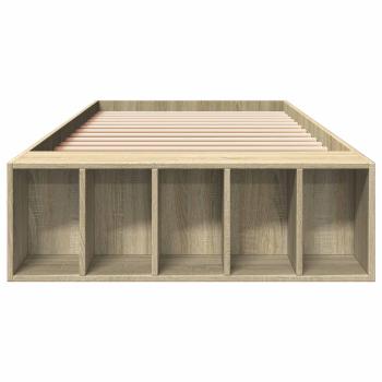 Bettgestell mit Stauraum Sonoma-Eiche 80 x 200 cm Holzwerkstoff