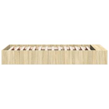 Bettgestell mit Stauraum Sonoma-Eiche 80 x 200 cm Holzwerkstoff