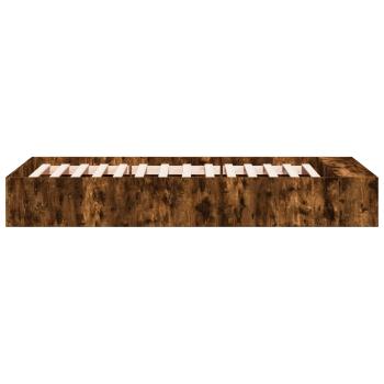 Bettgestell mit Stauraum Geräucherte Eiche 80 x 200 cm