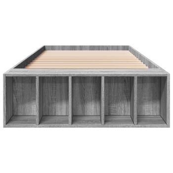 Bettgestell mit Stauraum Grau Sonoma 80 x 200 cm Holzwerkstoff