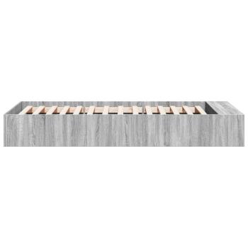 Bettgestell mit Stauraum Grau Sonoma 80 x 200 cm Holzwerkstoff