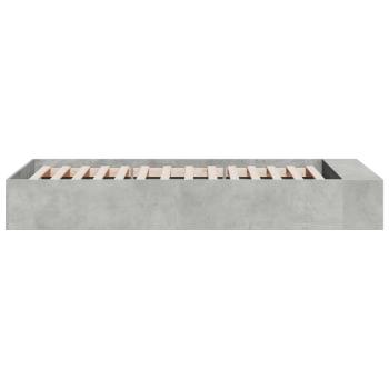 Bettgestell mit Stauraum Betongrau 80 x 200 cm Holzwerkstoff