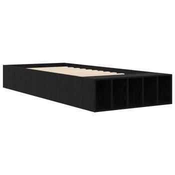 Bettgestell mit Stauraum mit Regal Schwarze Eiche 80 x 200 cm