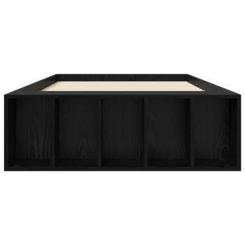 Bettgestell mit Stauraum mit Regal Schwarze Eiche 80 x 200 cm