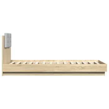 Bettgestell mit Kopfteil Sonoma-Eiche 80 x 200 cm Holzwerkstoff
