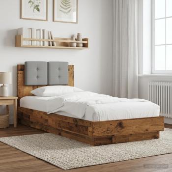 ARDEBO.de - Bettgestell mit Kopfteil Altholz 80 x 200 cm Holzwerkstoff
